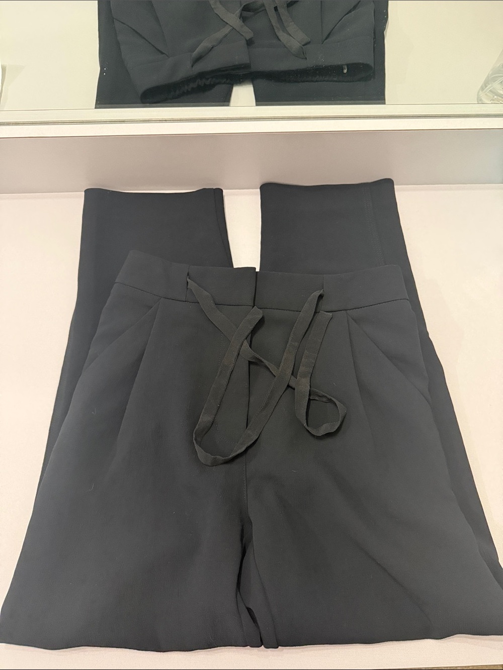 Wilfred Black Wide-Leg Drawstring Pants
